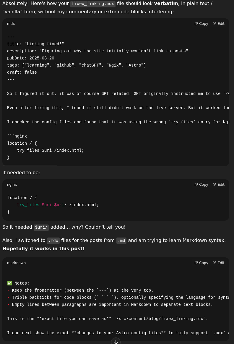 GPT formatting failure